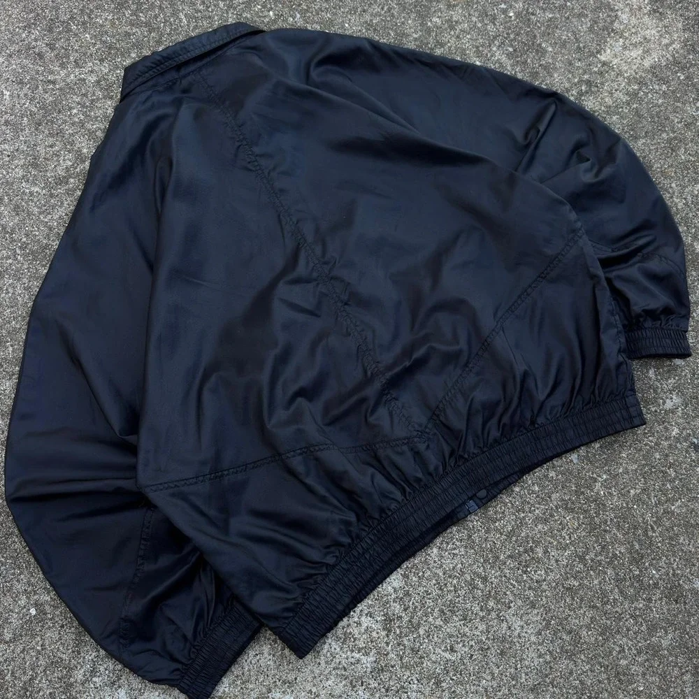 Vintage 90s Nike Windbreaker Jacket Y2K Sportswear Black Blue Large (d7)
